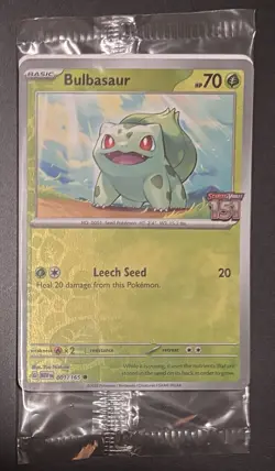 Pokemon TCG Bulbasaur 001/165 Best Buy Stamped Promo Card Pokemon SV 151 SEALED - Image 2