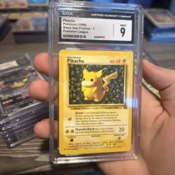 CGC 9 MINT Ivy Pikachu 1999 Black Star Promo 1 Pokemon League Pokemon Card - Image 2