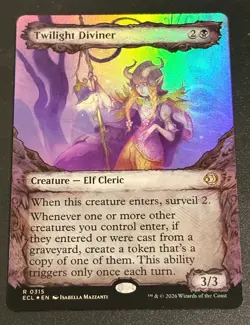 Twilight Diviner R0315 (Borderless Foil) MTG Lorwyn Eclipsed NM/M - Image 1