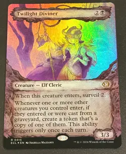 Twilight Diviner R0315 (Borderless Foil) MTG Lorwyn Eclipsed NM/M - Image 2