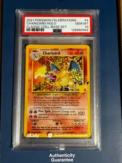 2021 POKEMON CELEBRATIONS CLASSIC COLLECTION #4 CHARIZARD-HOLO PSA 10 - Image 1