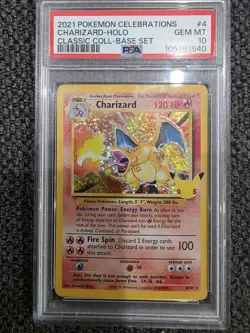 2021 Pokemon Charizard Holo PSA 10 Celebrations Classic 25th Anniversary - Image 1