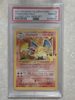2021 Pokemon Celebrations Classic Coll #4 Charizard Holo PSA 10 GEM MINT - Image 1