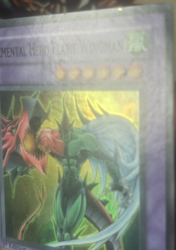 Yugioh: Elemental Hero Flame Wingman - DP1-EN010 - Super Rare - 1st Edition - MP - Image 4