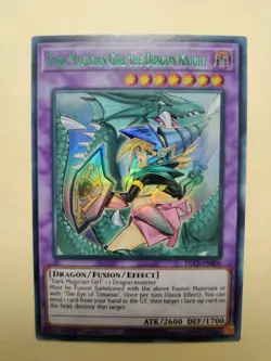 Yugioh! Dark Magician Girl the Dragon Knight DLCS-EN006 Ultra Rare Green NM - Image 1