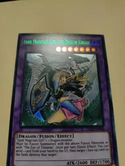 Yugioh! Dark Magician Girl the Dragon Knight DLCS-EN006 Ultra Rare Green NM - Image 2