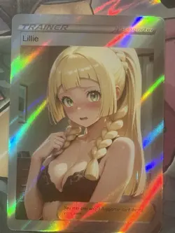 Pokemon Lillie Anime Waifu Custom DIY Trainer Art Sexy Pokemon card - Image 1