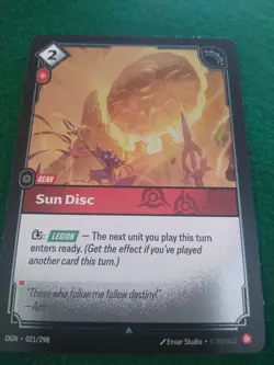 SUN DISC 021/298 RIFTBOUND LEAGUE OF LEGENDS RARE FOIL ENGLISH CARD - Image 1