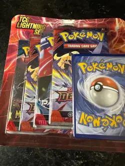 Pokemon TCG Lightning Set 4 Packs + 1 Bonus Card! Brand New/Sealed! - Image 1