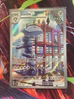 Pokemon TCG Steelix Paradox Rift Holo Card 208/182 Illustration Rare, Near Mint - Image 1