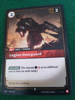 LEGION REARGUARD 010/298 RIFTBOUND LEAGUE OF LEGENDS RARE FOIL ENGLISH CARD - Image 1