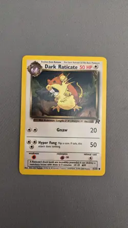 Dark Raticate 51/82 Team Rocket Set - Common - LP - Pokemon TCG Card WOTC - Image 1