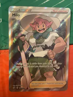 Pokemon TCG Milo Full Art Ultra Rare Trainer Holo Card 190/192 Rebel Clash NM/M - Image 2