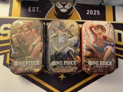 One Piece Tin Pack Set Vol.2 TS-02 OP-13 Lot of 3 Sealed - Image 1