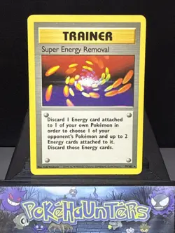 Pokemon Card Super Energy Removal 79/102 Rare Base Set Trainer WOTC LP - Image 1