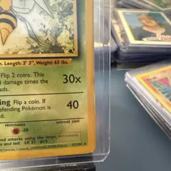 1999 Pokemon TCG Base Set Beedrill #17/102 Rare Unlimited Non-Holo Card MP - Image 4