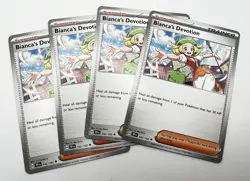 Pokemon Card 2024 Temporal Forces Bianca's Devotion Playset 142/162 4x x4 - Image 1