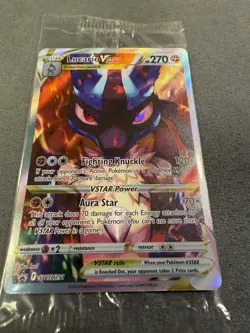 Lucario VSTAR SWSH291 BS PROMO SEALED Sword & Shield HOLO Pokemon Card - Image 1