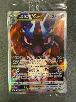 Lucario VSTAR SWSH291 BS PROMO SEALED Sword & Shield HOLO Pokemon Card - Image 2