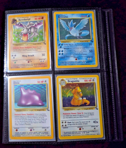 100% Complete Pokemon Card Fossil Set Vintage WOTC 1999 with binder - Image 1