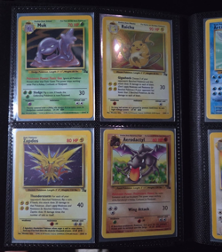 100% Complete Pokemon Card Fossil Set Vintage WOTC 1999 with binder - Image 2