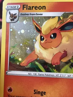Pokemon TCG Flareon SWSH041 with SWIRL SWSH: Sword & Shield Promo Cards Holo DMG - Image 3