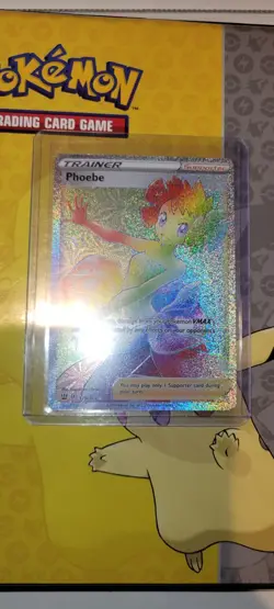 Phoebe Secret 175/163SWSH05: Battle Styles Holo Trainer Rainbow pokemon card - Image 1
