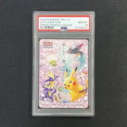PSA 10 Pokemon Card Spring Sticker Let's Have Fun 2020 2021 2022 Japanese - Image 3