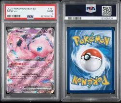 Pokemon Mew EX TCG Scarlet & Violet Holo Double Rare Card 151/165 PSA 9 Mint - Image 1