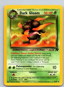 Dark Gloom 36/82 2000 Team Rocket Unlimited Regular Uncommon - Image 1