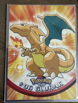 1999 Topps Pokemon Blue Logo TV Animation Edition Glurak #06 deutsch - Image 1