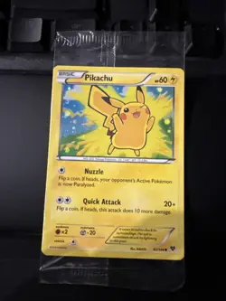 Pikachu XY 42/146 Pokemon Holo Movie Promo Factory Sealed Bonus Card - Image 1