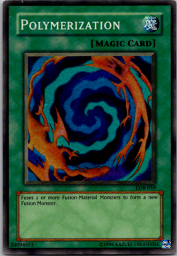 Yu-Gi-Oh! SUPER RARE CARD POLYMERIZATION LOB-059 1996 COPYRIGHT LP - Image 1