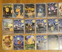 Pokemon Van Gogh Set of 18 Custom Art Cards - DIY - Fan Art- Full Set Display - Image 2