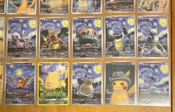 Pokemon Van Gogh Set of 18 Custom Art Cards - DIY - Fan Art- Full Set Display - Image 4