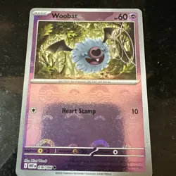 Woobat 036/086 White Flare Pokeball Reverse Holo Rare Pokemon Card Near Mint - Image 1