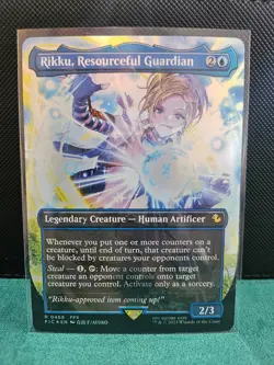 MTG Rikku, Resourceful Guardian Borderless FIC 468 (Chocobo Track Foil) NM - Image 1
