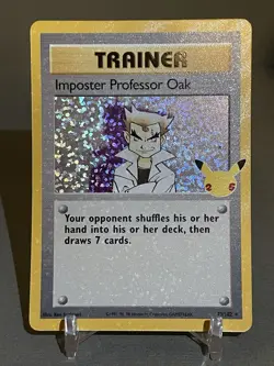 Holo Bleed Error Imposter Professor Oak 73/102 Celebrations Pokemon TCG NM - Image 1