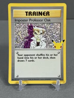 Holo Bleed Error Imposter Professor Oak 73/102 Celebrations Pokemon TCG NM - Image 2