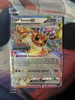 Pokemon Prismatic Evolutions Eevee ex 075/131 Surprise Box Stamped Sealed - Image 1