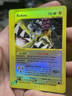 Pokemon Raikou Skyridge Reverse Holo Rare 28/144 - Image 2
