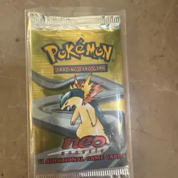 2000 WOTC Pokemon 1st Edition Neo Genesis Booster Pack Typhlosion Art Vintage - Image 2