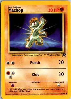 Machop 59/82 2000 Team Rocket Unlimited Regular Common - Image 1