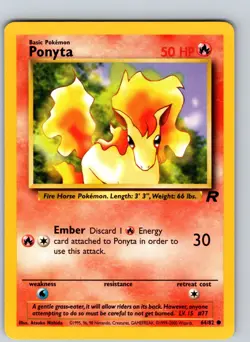 Ponyta 64/82 2000 Team Rocket Unlimited Regular Common - Image 1
