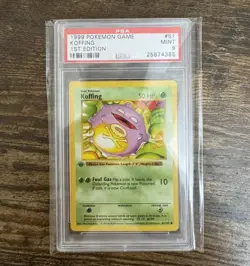 Pokemon Koffing Base Set Shadowless 1st Edition 51/102 PSA 9 - Image 1