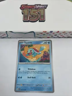 Pokemon TCG Squirtle Scarlet & Violet - 151 007/165 Regular Common - Image 1