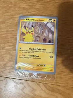 Pikachu At The Museum, Pokemon X Natural History Museum Jumbo Promo - SEALED - Image 2
