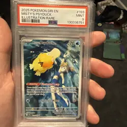 2025 POKEMON DRI EN-DESTINED RIVALS ILLUSTRATION RARE #193 MISTY'S PSYDUCK PSA 9 - Image 1