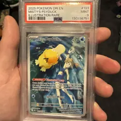 2025 POKEMON DRI EN-DESTINED RIVALS ILLUSTRATION RARE #193 MISTY'S PSYDUCK PSA 9 - Image 2