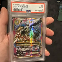 2016 Pokemon XY Evolutions #102 FA M Blastoise EX EN PSA 9 - Image 2